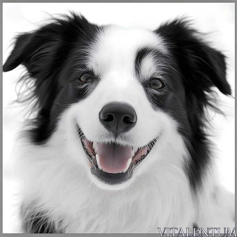 Joyful Dog Portrait AI Image