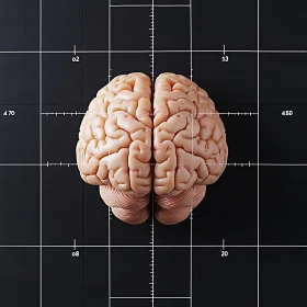 Human Brain Study on Grid Background