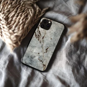 Marble and Flower Mobile Cover