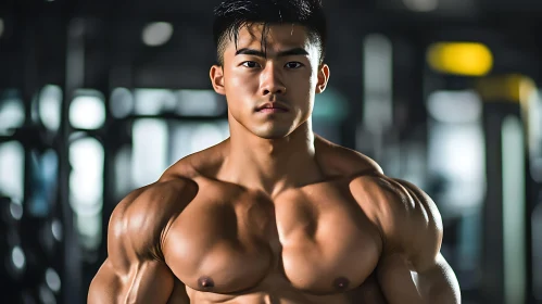 Asian Bodybuilder Portrait