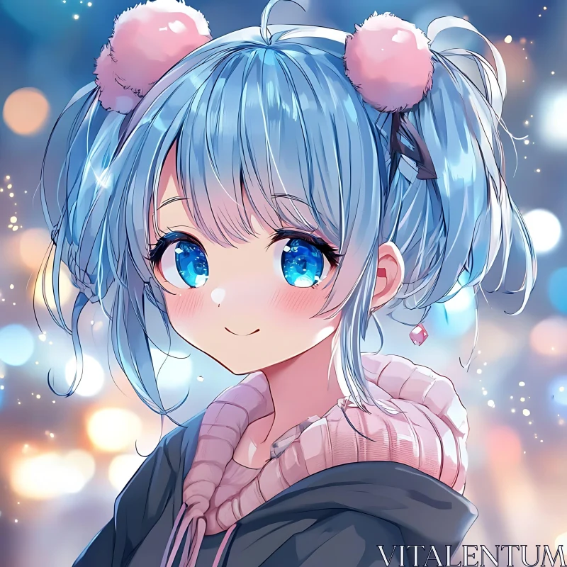 Cute Anime Character Illustration AI Image