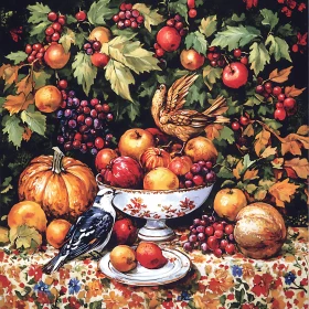 Autumn Bounty Still Life Painting