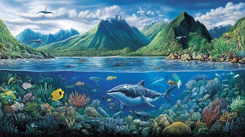 Underwater World Meets Mountain Scenery