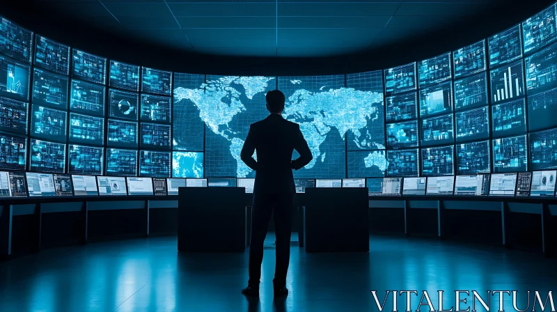 Data Control Center View AI Image