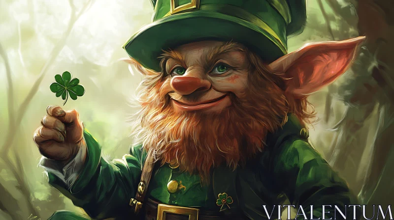 AI ART Whimsical Leprechaun Portrait