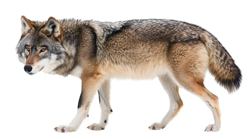 Wolf isolated on white background