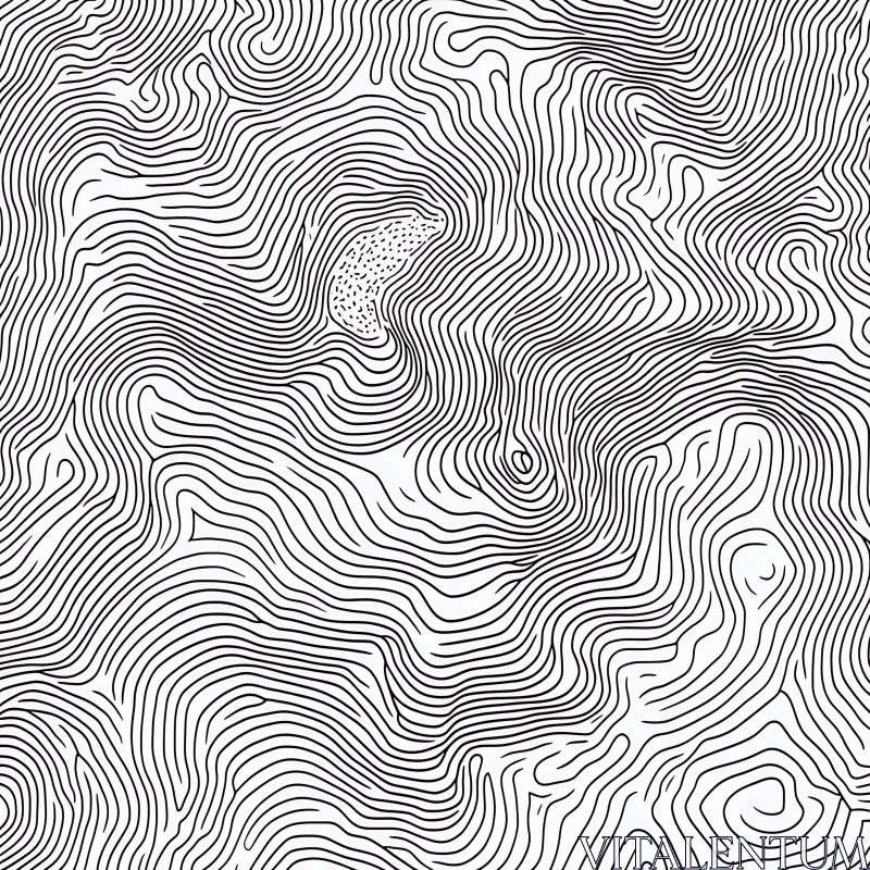 Swirling Line Pattern Abstract Artwork AI Image