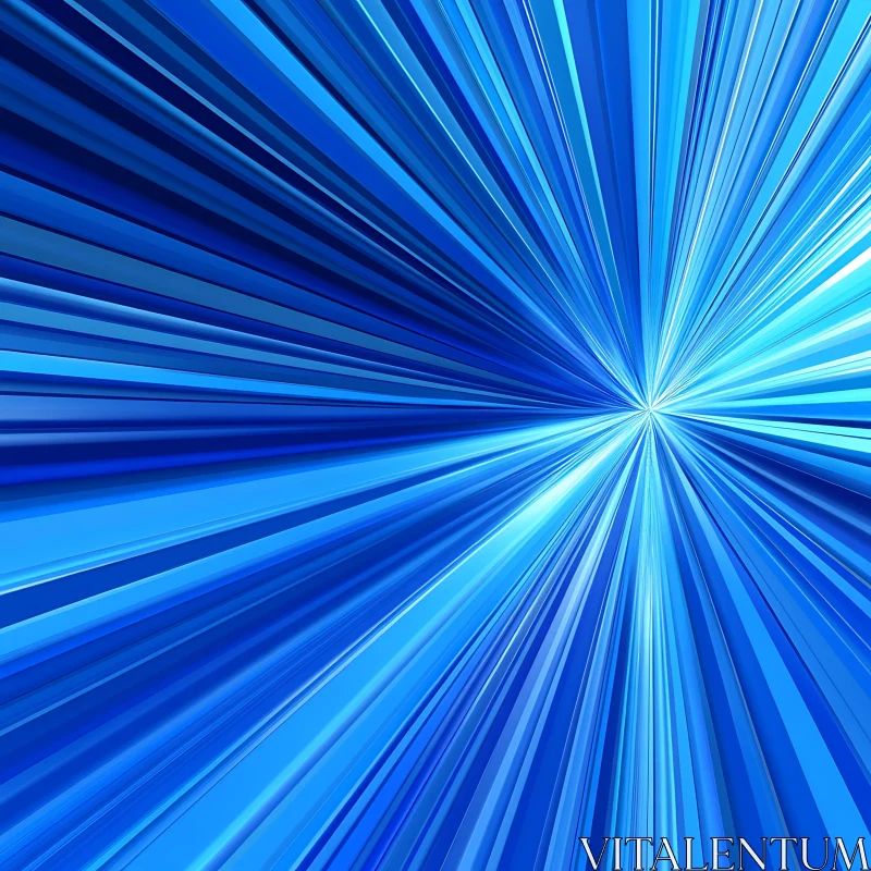 Convergence of Blue Lines Abstract AI Image