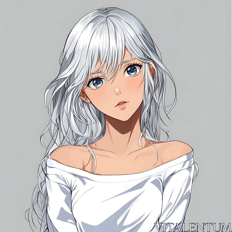 AI ART Beautiful Anime Girl Portrait