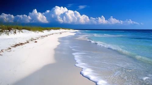 White Sand Beach and Blue Sea