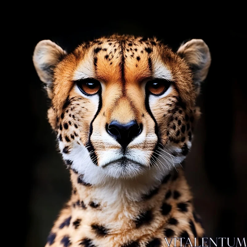 Close-Up of a Cheetah's Face AI Image