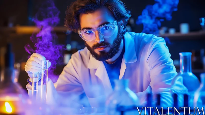Scientist at Work in Laboratory AI Image