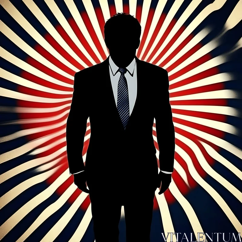 AI ART Patriotic Silhouette Art