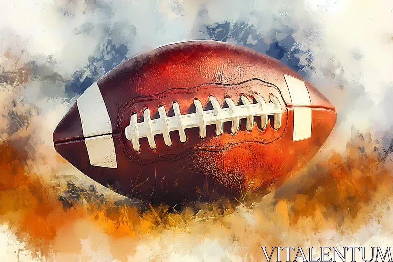 AI ART Artistic Painting of an American Football