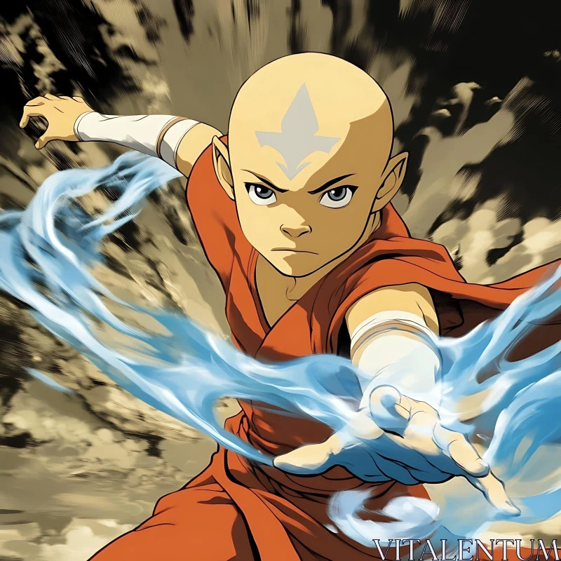 Airbender Using Martial Arts AI Image