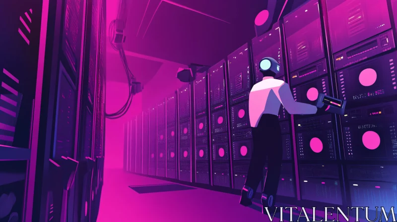 Server Room of the Future AI Image