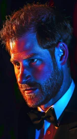 Prince Harry's Striking Portrait in Mixed Lighting