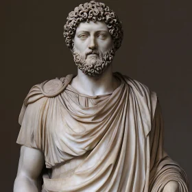 Ancient Marble Portrait of a Bearded Man