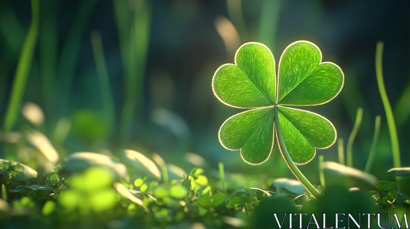 Radiant Clover: A Symbol of Fortune AI Image