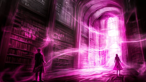 Mystical Library Scene