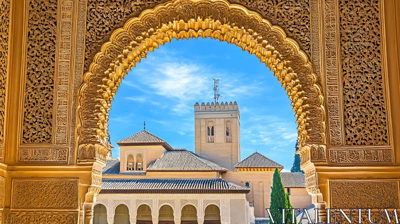 Intricate Archway Revealing Historic Architecture AI Image