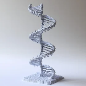 Sculpted DNA Helix Art