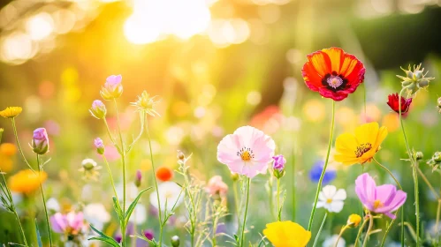 Radiant Wildflower Meadow in Bloom