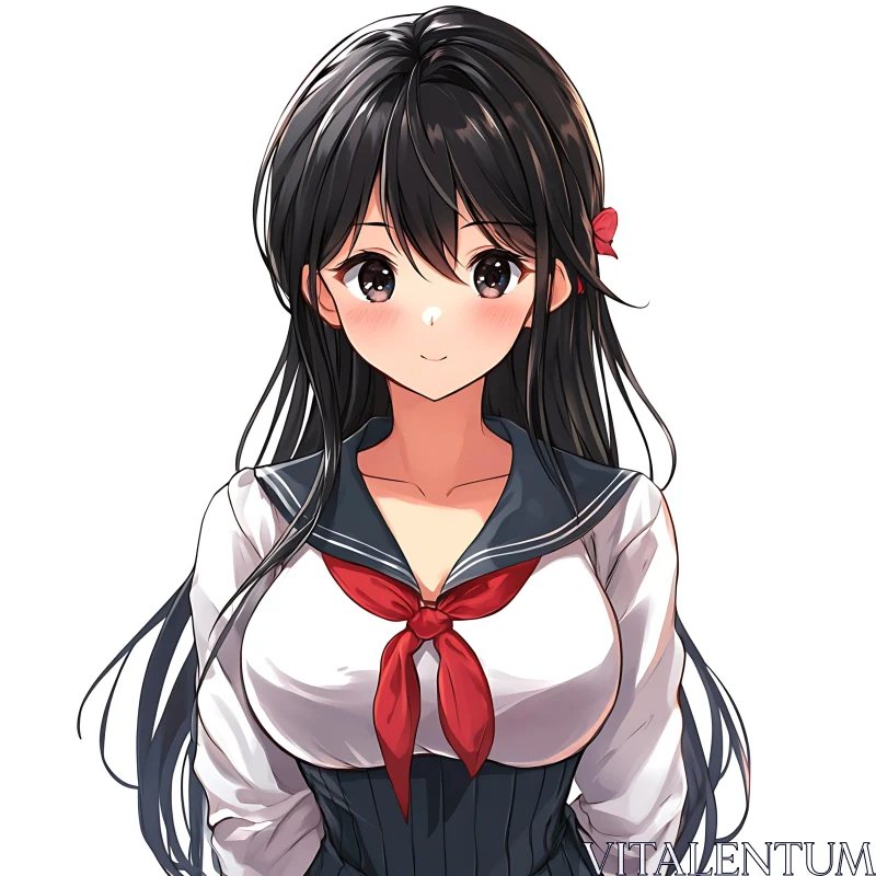 AI ART School Girl Anime Art