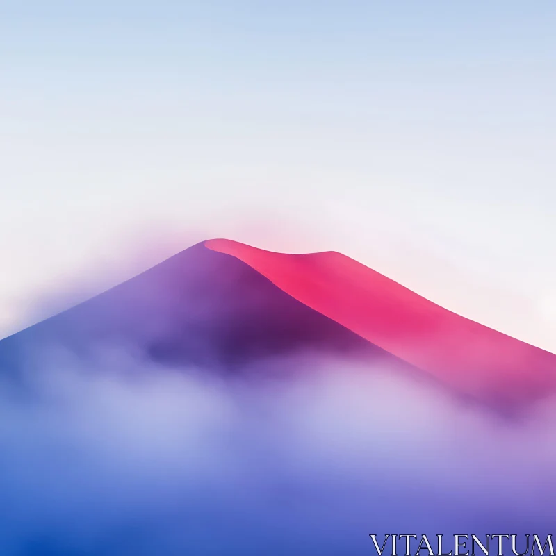 Abstract Gradient Mountain AI Image