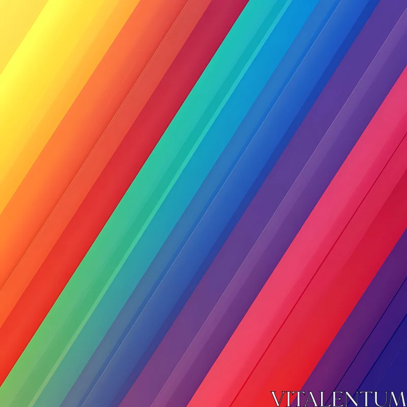 AI ART Colorful Diagonal Stripes Abstract Art