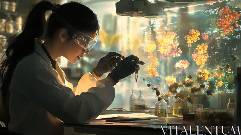 Lab Experimentation and Data Analysis AI Image