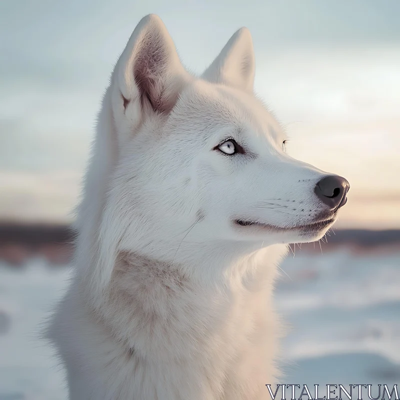 Arctic Wolf Close-Up AI Image