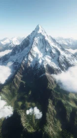 Snow-Capped Mountain Landscape