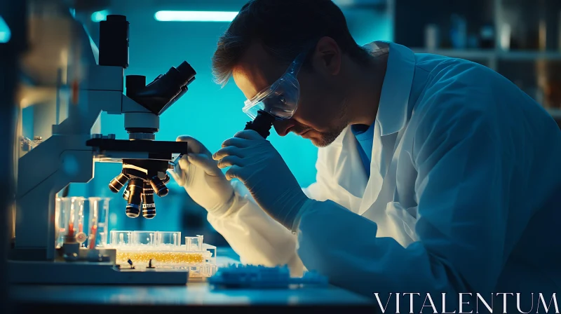 Laboratory Research and Scientific Analysis AI Image