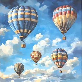 Balloons in the Sky Art