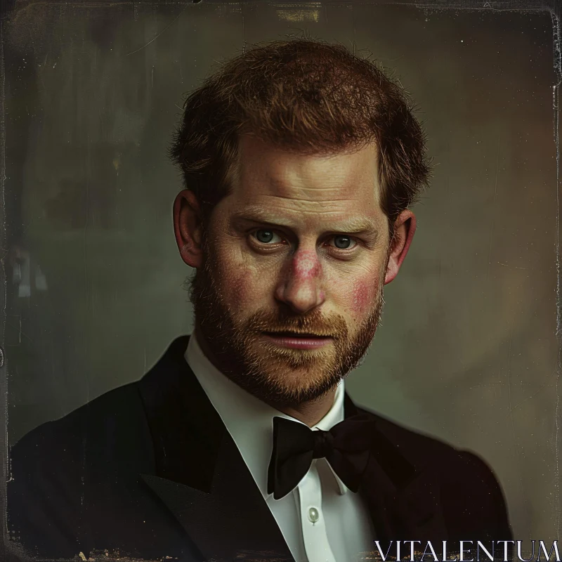 AI ART Portrait of Prince Harry in Formal Attire