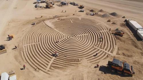 Spiral Earthwork in Progress