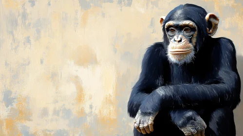 Contemplative Primate Digital Painting