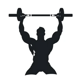 Weightlifter Silhouette Exercise Strength Training