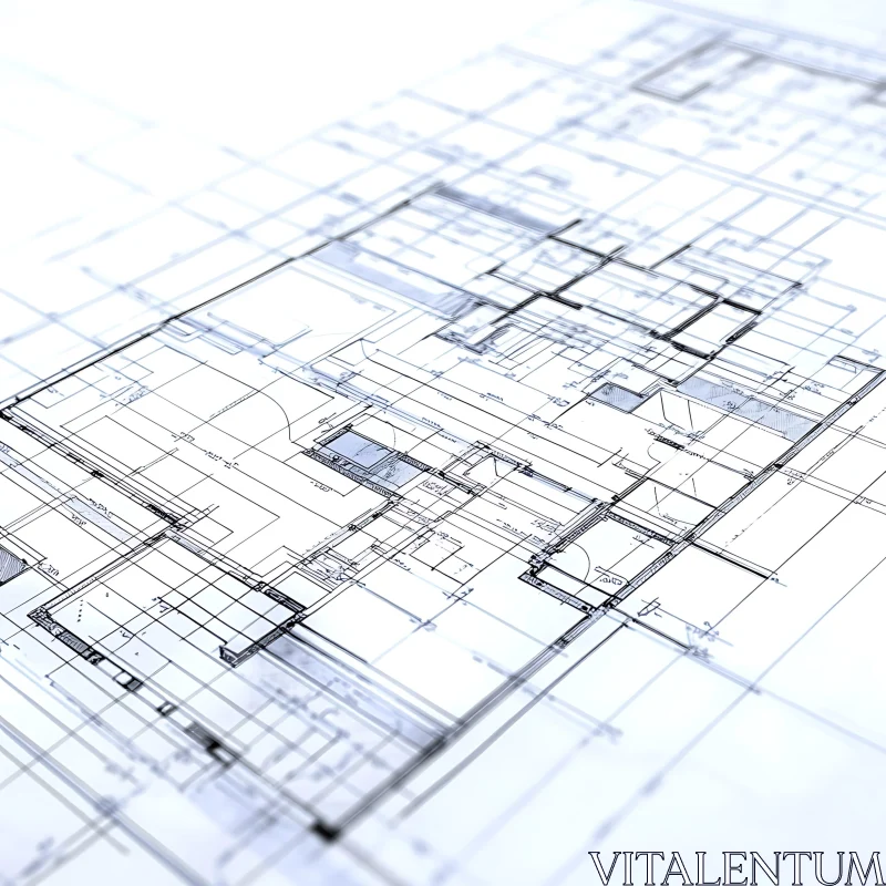 Building Floor Plan Blueprint AI Image