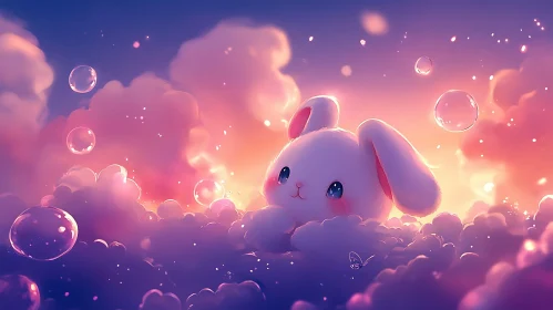 Whimsical Bunny Cloudscape