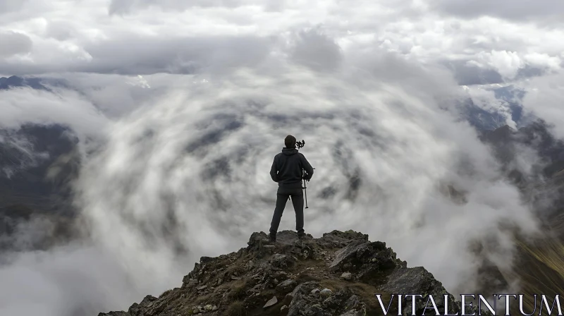 AI ART Photographer on Mountain Peak