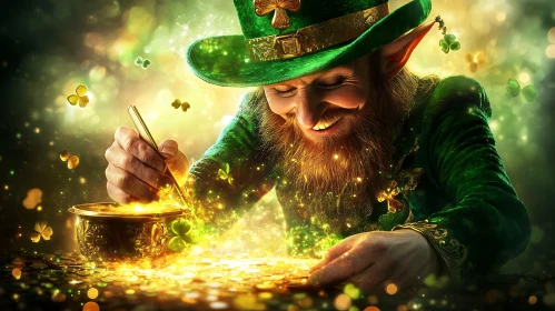 Pot of Gold with Leprechaun