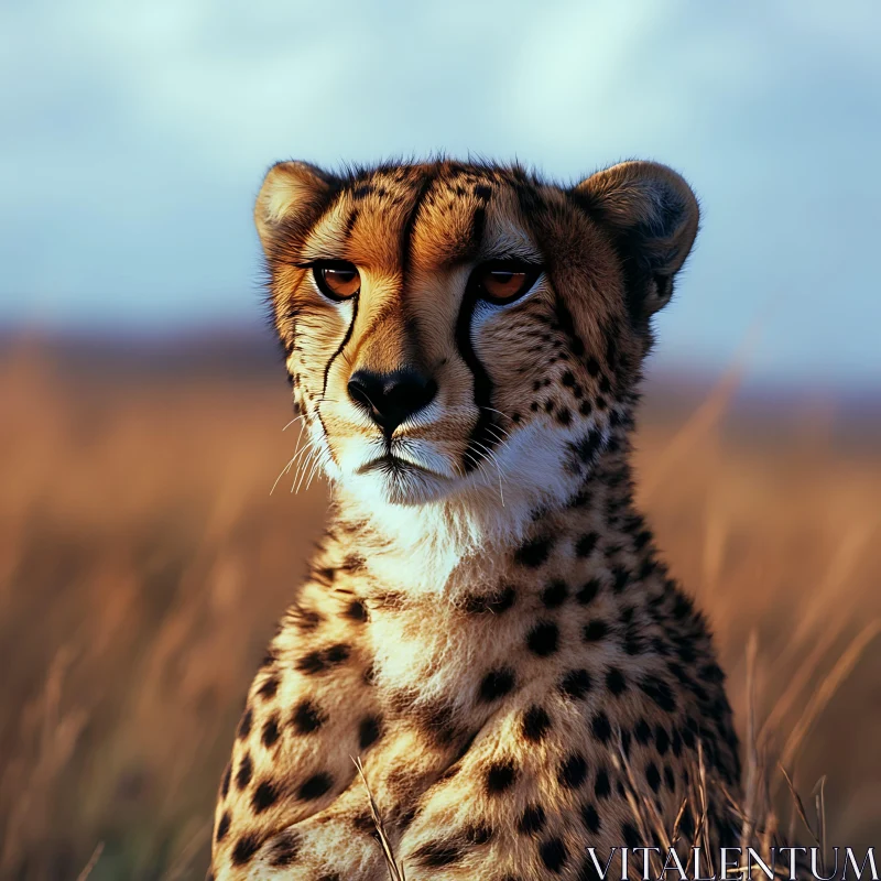 Cheetah Stare AI Image