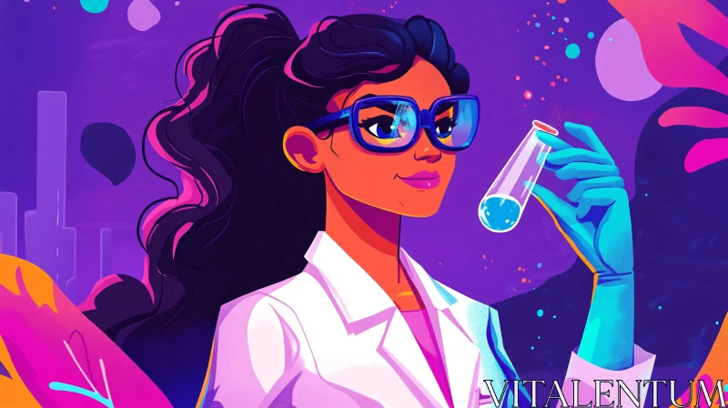 Colorful Science Lab Experiment Artwork AI Image