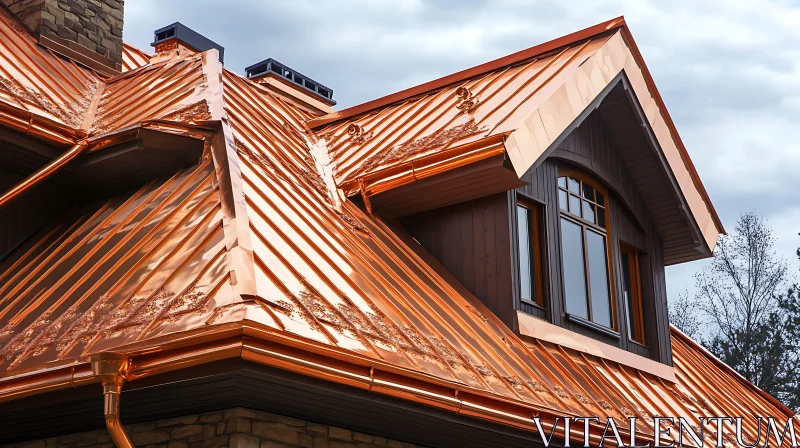 AI ART Beautiful Copper Roof Architecture