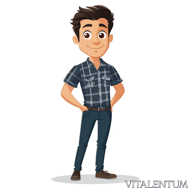 AI ART Casual Cartoon Character Illustration