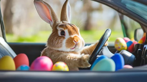 Easter Bunny on Wheels