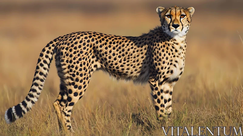 Cheetah in Natural Habitat AI Image