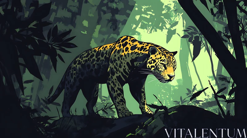 Jungle Cat Art AI Image